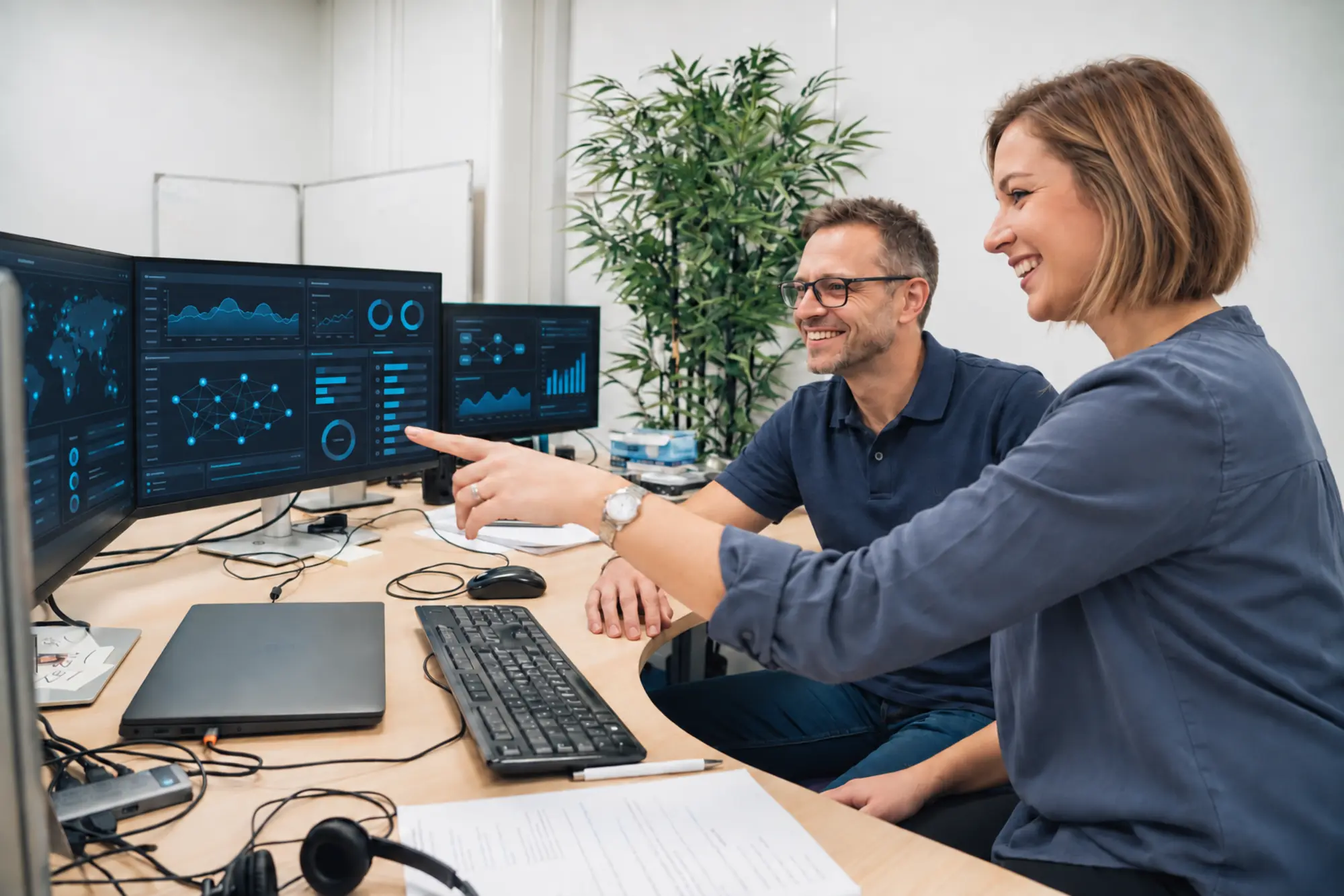Equipe ITinSell Cloud devant une console de supervision