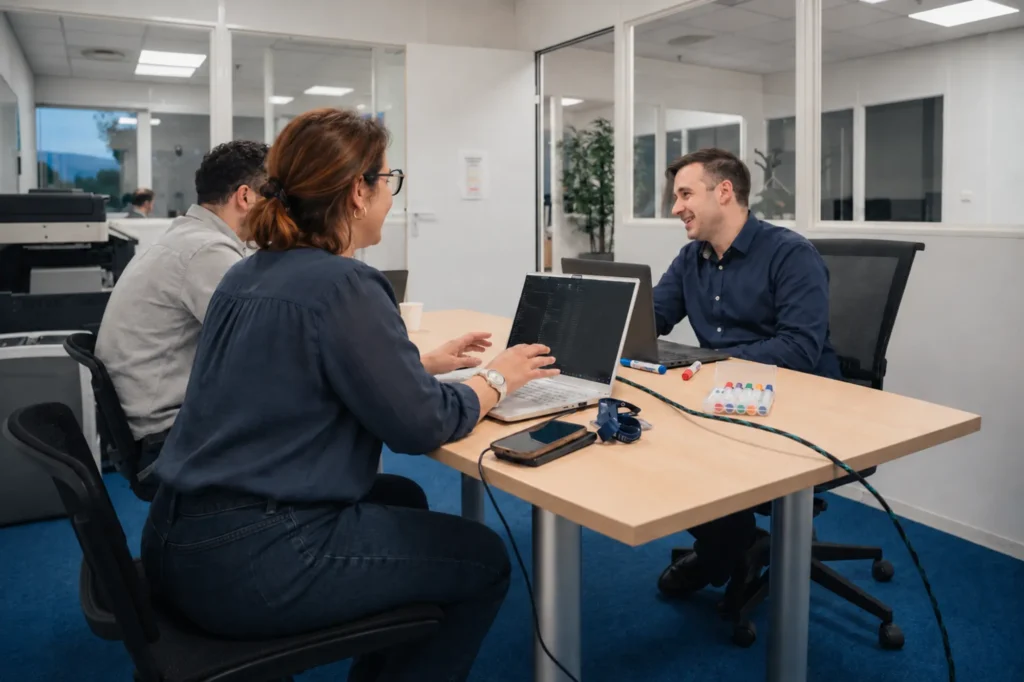 Équipe ITinSell Cloud en réunion à La Ciotat